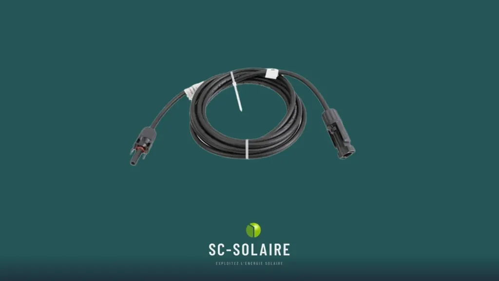 Rallonge câble solaire 4mm² 1500mm connecteur MC4