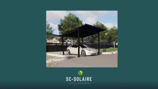 Carport Solaire Haut Rendement – 9 Panneaux 445W TOPCON – Kit Prêt à Poser